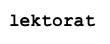 lektorat